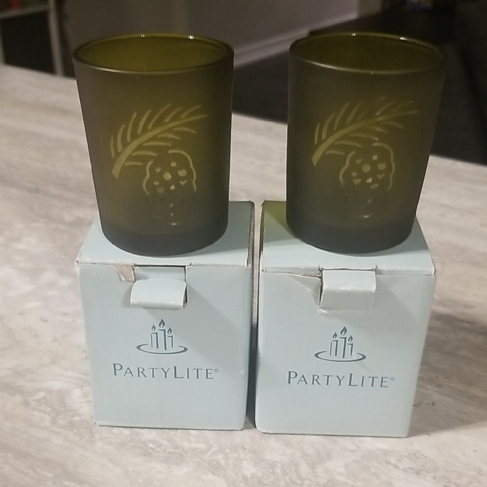 PartyLite Pine cone Votive Holders